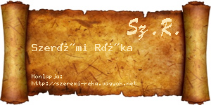 Szerémi Réka névjegykártya